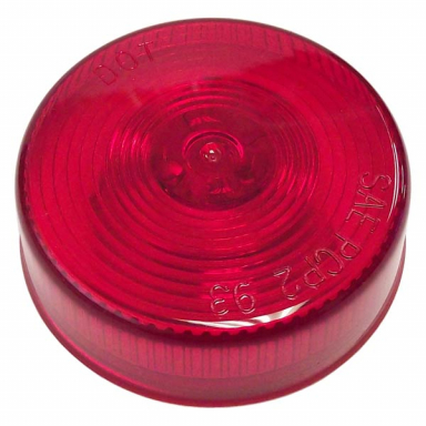 Red Incandescent 2.5" Round Marker/Clearance Light, Sealed Housing, 12 VDC