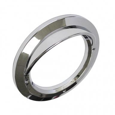 Chrome Bezel with Visor for 4" Round Grommet-Mounted Lights