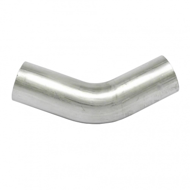 45 Degree 4" OD-OD Exhaust Elbow, 8" Legs, 4.25" Center Line Radius