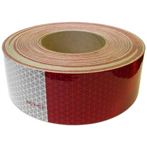2"x150' Roll Reflexite 18806 V92 Conspicuity Marking Tape, 7" White/11" Red, DOT-C2