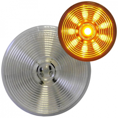 2.5" Round LED Clearance Light with Clear Circle Lens, Amber LEDs