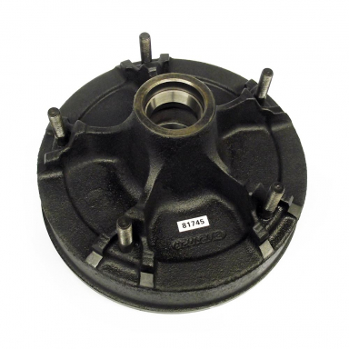 5-Spoke Hub & Drum Assembly for Dexter 6K & 7K Axles with 12" x 2" Brakes, Grease Packed Bearings