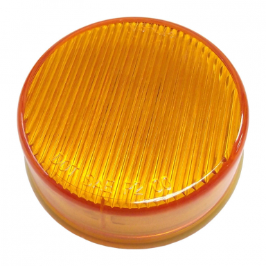 Amber 2.5" Round Clearance Light with Stripe Lens, 13 Amber LEDs