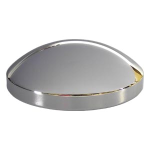 Chrome Trailer Hub Cap with Mounting Clips
