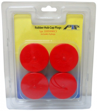 Red Rubber Vented Hub Cap Plugs, 1-1/8" Diameter (4 Pack)