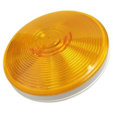 Amber Incandescent Turn Signal Light, Sealed Housing, Grommet-Mounted, 4" Round