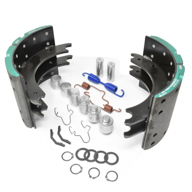 Air Brake Shoe Kit with Hardware, 12.25" X 7.5" Spicer, Both Ends Open