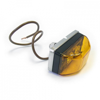 Amber Mini Marker Light, Single Mounting Bolt, Single Wire