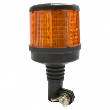 DIN Pole Mounted Amber LED Flashing Light Beacon With Multiple Flash Patterns