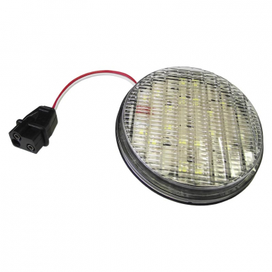 20 LED Backup Light With Wire Plug, Clear Lens, White LEDs, 4" Round