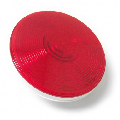 Red Incandescent Stop-Tail-Turn Signal Light, Sealed Housing, Grommet-Mounted, 4" Round