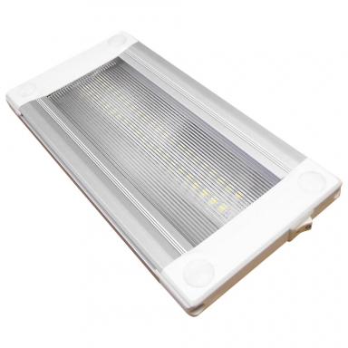 LED Interior Light With On/Off Switch, 7-1/8" X 3-9/16" Rectangle, Clear Grooved Lens