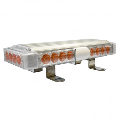 Mini Amber LED Light Bar With 12 Flash Patterns, Permanent Mount, 10-30 Volts DC