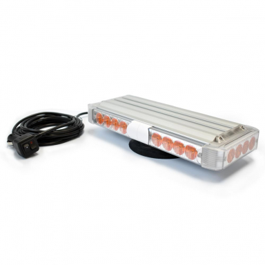 Mini Amber LED Light Bar With 12 Flash Patterns, Magnet Mount, 10-30 Volts DC