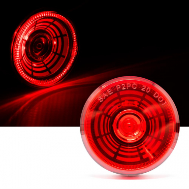 Tunnel Vision LED Marker Light, Red Lens, Red LEDs, 2" Round