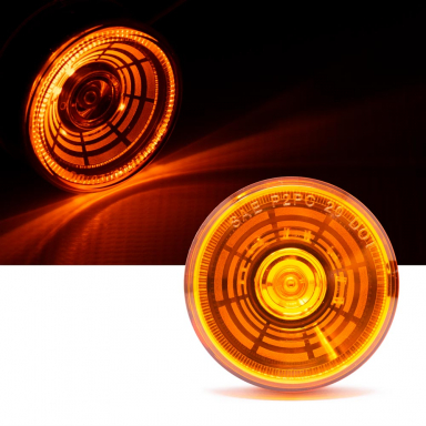 Tunnel Vision LED Marker Light, Amber Lens, Amber LEDs, 2" Round