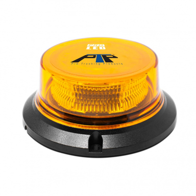 UFO Amber LED Light Beacon - Pipe or Screw Mount, Quad Flash (10-30 Volt DC)