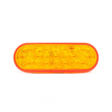 24-Volt Turn Signal Light with 27 Amber LEDs, 6" Oval