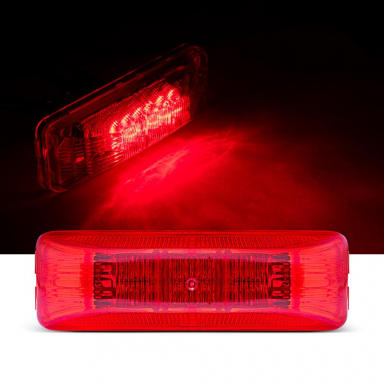 LED Marker/Clearance Light, Red Lens, Red LEDs (Heavy Duty Version)