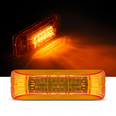 LED Marker/Clearance Light, Amber Lens, Amber LEDs (Heavy Duty Version)