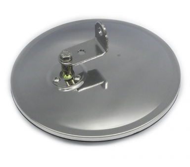 Stainless Steel 8-1/2" Offset Mount Convex Mirror with L-Bracket