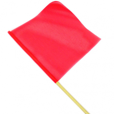 18" x 18" Red Mesh Flag on a Stick