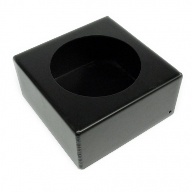 Black Steel Single 4" Round Enclosed Light Box - Accepts One 4" Round Light