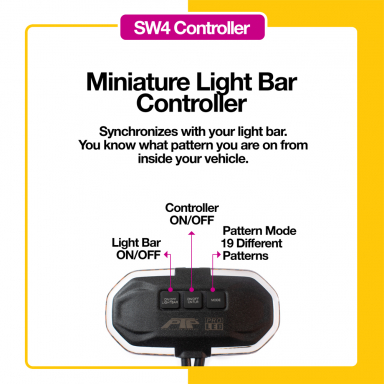 Mini Light Bar Controller For Stellar Vision Light Bars, Magnetic Mounting Base