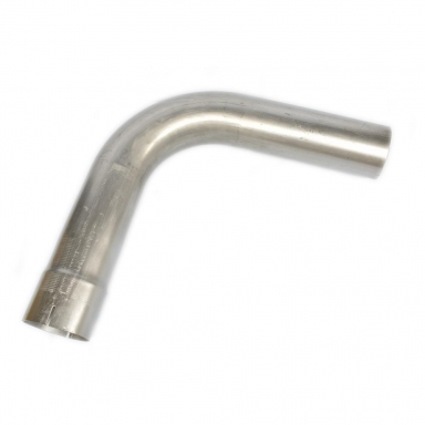 90 Degree 4" ID-OD Aluminized Exhaust Elbow, 18" Legs, 8" Center Line Radius