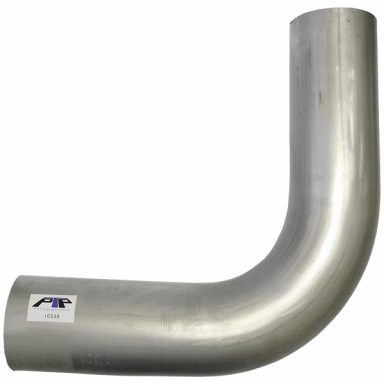 90 Degree 4" OD-OD Aluminized Exhaust Elbow - 12" Legs, 5.5" Radius