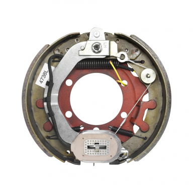 12-1/4" x 3-3/8" LH Electric Brake Assy w/ 5-Hole Cast Backing Plate for Certain Imported Axles