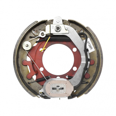 12-1/4" x 3-3/8" RH Electric Brake Assy w/ 5-Hole Cast Backing Plate for Certain Imported Axles
