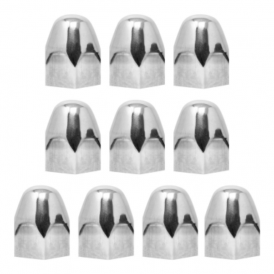 1-1/2" x 2" Stainless Steel Lug Nut Covers, Pack Of 10