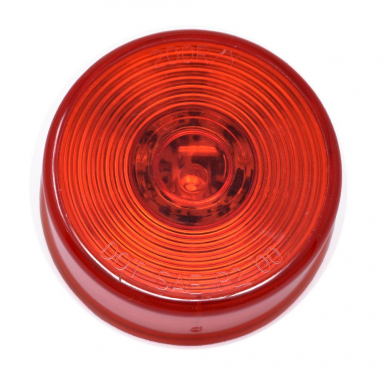 10-30 Volt (Multi-Volt) Red LED Marker Light with Circle Lens, 2" Round