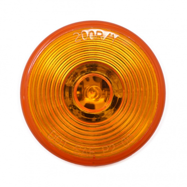 10-30 Volt (Multi-Volt) Amber LED Marker Light with Circle Lens, 2" Round