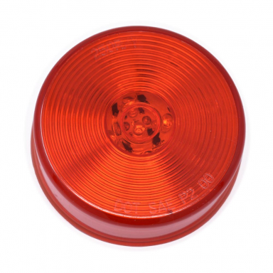 10-30 Volt (Multi-Volt) Red LED Marker Light with Circle Lens, 2.5" Round