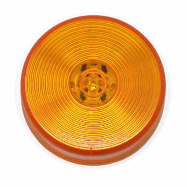 10-30 Volt (Multi-Volt) Amber LED Marker Light with Circle Lens, 2.5" Round