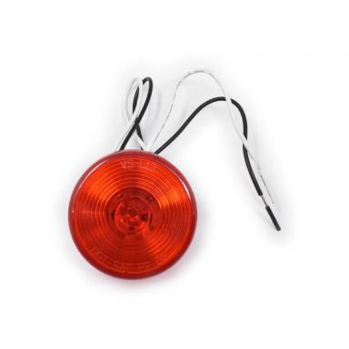 Red 2" Round Hard-Wired Marker Light with Circle Lens