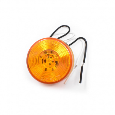 Amber 2" Round Hard-Wired Marker Light with Circle Lens