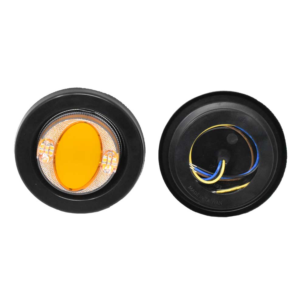 Pro Trucking Products Pair Of Round Amber Led Marker Lights