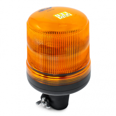 DIN Pole Mounted Amber LED Flashing Light Beacon With Multiple Flash Patterns