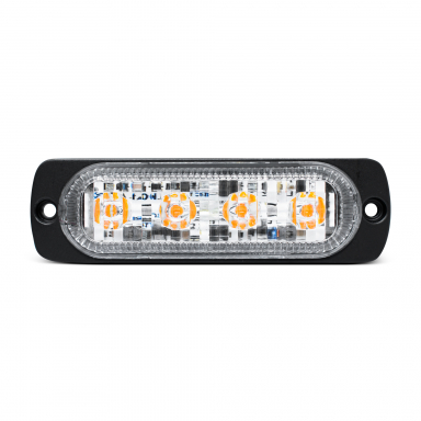 Low Profile Amber Strobe Light, 10-30 Volts, 4 LEDs