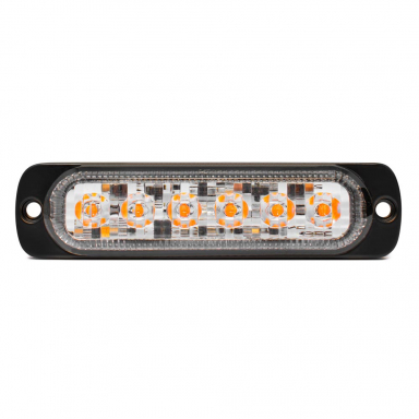 Low Profile Amber Strobe Lamp, 10-30 Volts, 6 LEDs