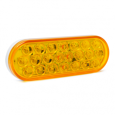 Amber 6" Oval Strobe Light (Primary) - 10-30 VDC