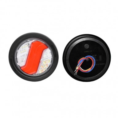 4" Round Combination Light Kit, 40 LED's, Stop-Tail-Turn, Reverse, and Warning Light In One (2 Pack)