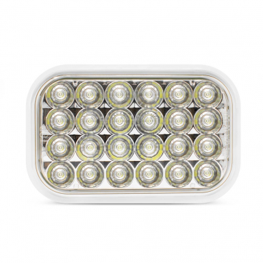 Rectangular Pearl Style Backup Light With 24 White LEDs