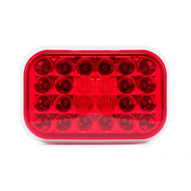 Rectangular Pearl Style Stop-Tail-Turn Light With 24 Red LEDs