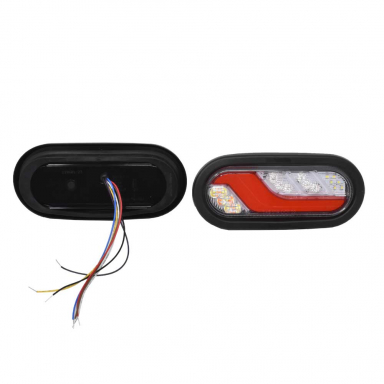 6" Oval Combination Light Kit, 39 LED's, Stop-Tail-Turn, Reverse, and Warning Light In One (2 Pack)