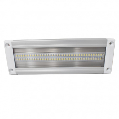 LED Interior Light With On/Off Switch, 10-5/8" X 3-9/16" Rectangle, Clear Grooved Lens