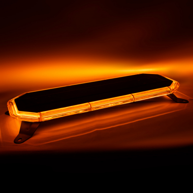 24" Low Profile Amber LED Warning Light Bar With 19 Flash Patterns